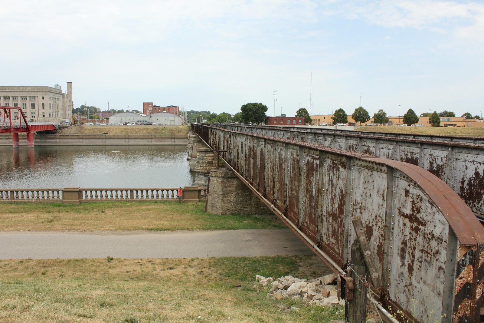 Looking west